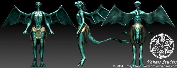 Female Dragon Humanoid Model