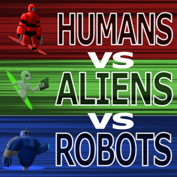 Humans VS Aliens VS Robots promo picture