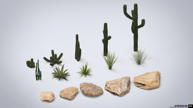 In-Game Props: Plants and Rocks of the Great Desert