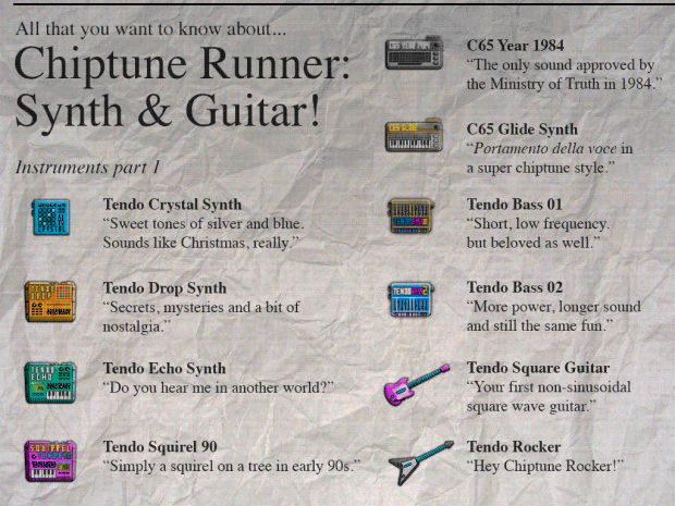Chiptune Runner Instruments Part 1