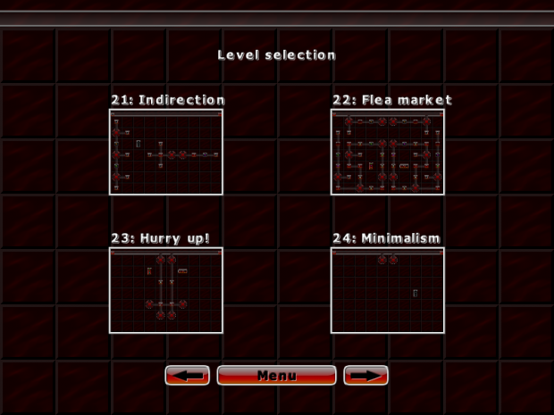 Marble Theory - Level selection menu