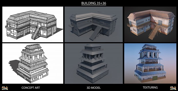 From Concept to Texture - 2 buildings