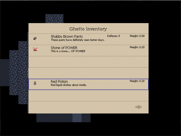 Inventory Screen