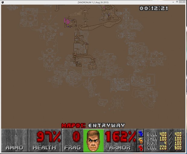 In-game Doom 1 under 1 level.
