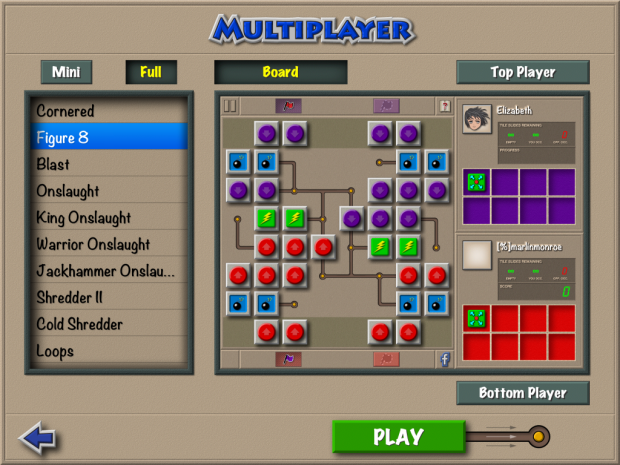 Multiplayer Pass 'n Play Screen