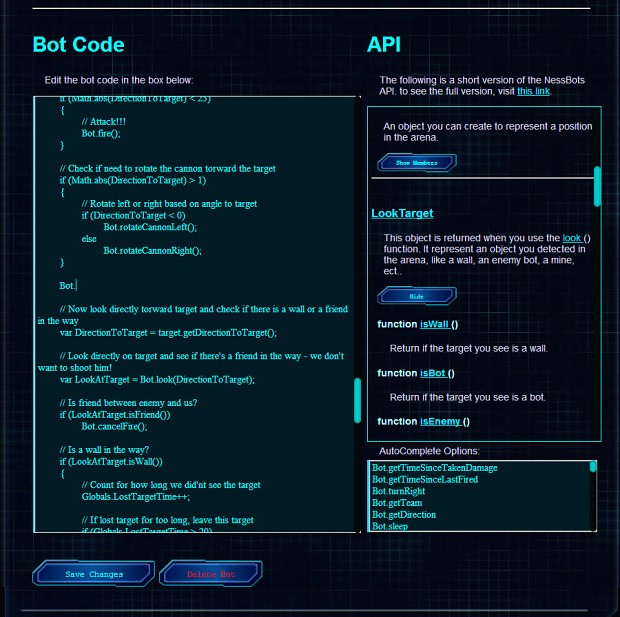 Bot code writing