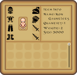 New concept for the character/inventory menu