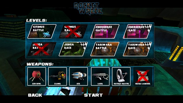 Rocket Wreck tournament setup