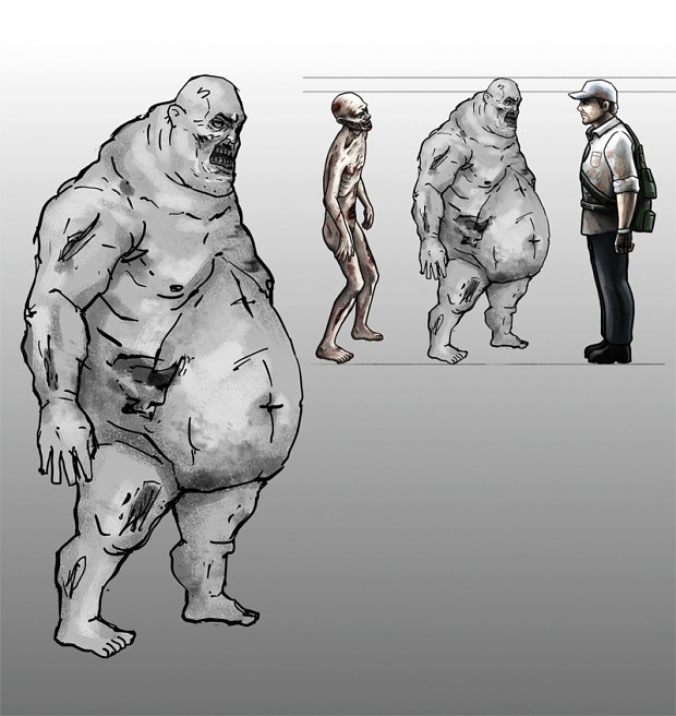 Early Fat Zombie Concept Sketch