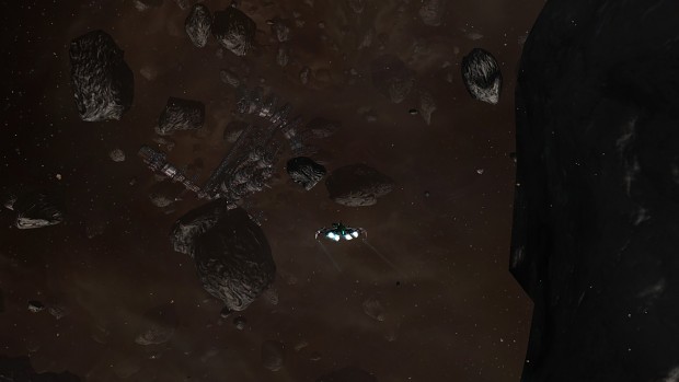 Inside an asteroid field