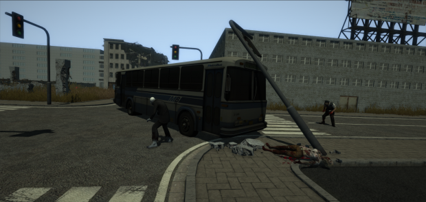 Crashed bus