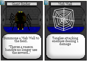 The Giant Spider and Web Card