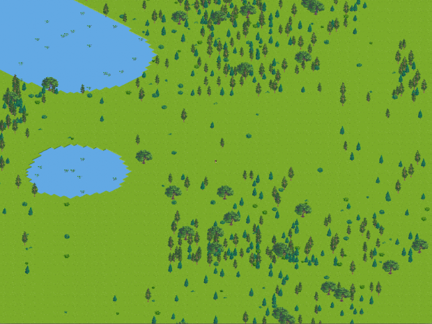 Adding forests, lakes and bushes