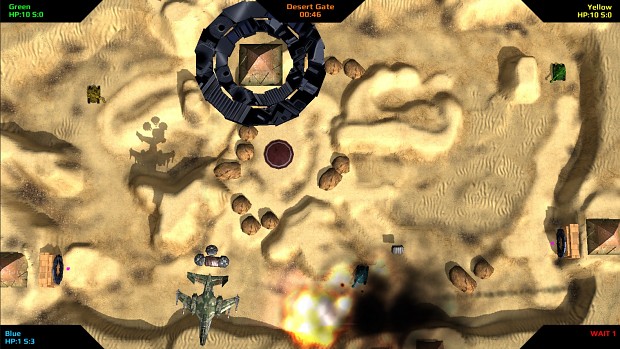 Desert Gate UFO Drops the tracking beam powerup!