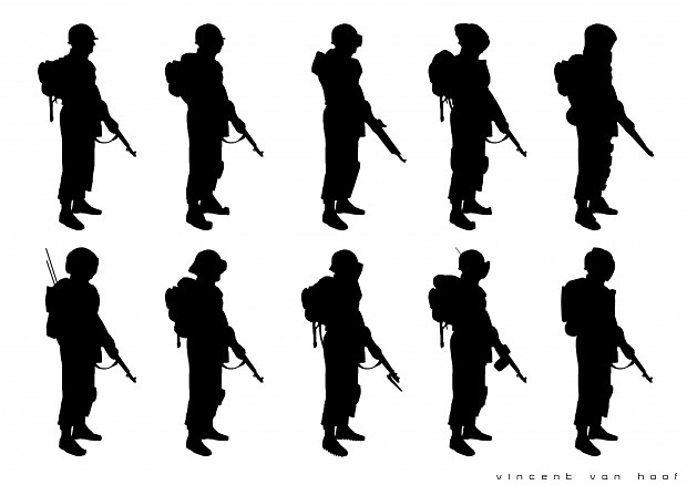 Infantry Silhouettes Set 1