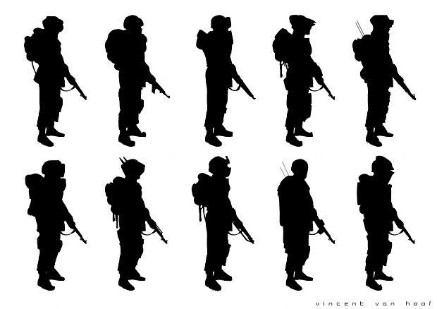 Infantry Silhouettes Set 2