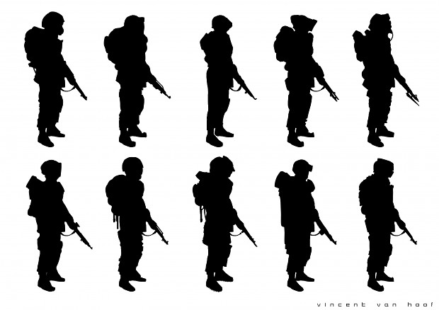 Infantry Silhouettes Set 3