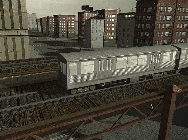 Elevated train in the procedural city!