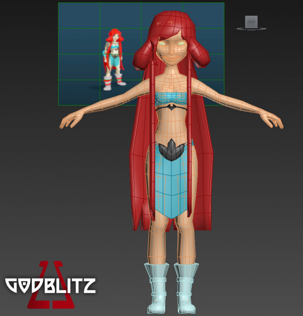 Hero female 3D model