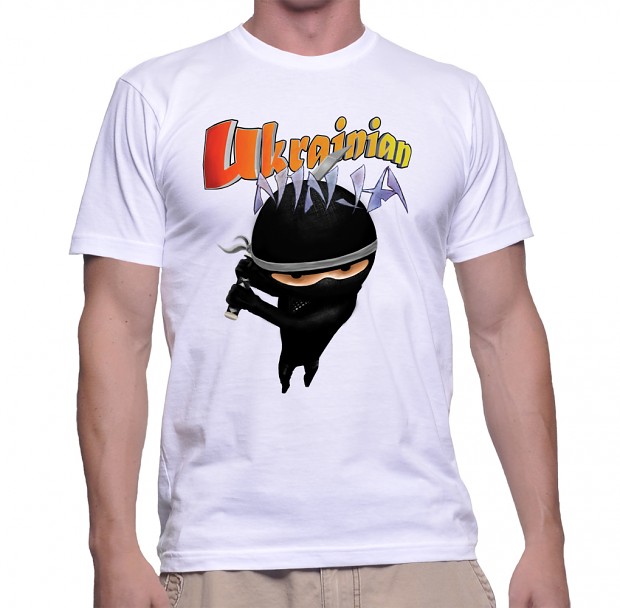 Ukrainian Ninja White Tshirt