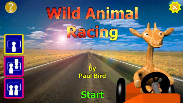 Wild Animal Racing - Title Screen