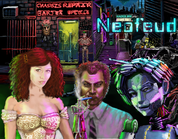 Neofeud Extra Cyberpunk Poster