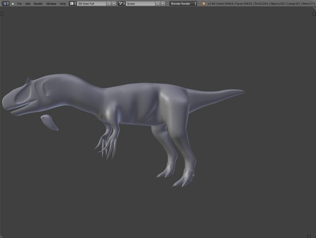 WIP Allosaurus model