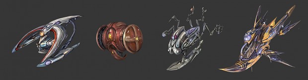 A few alien ship concepts