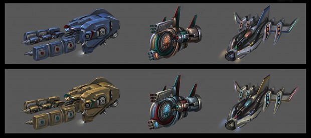 Concepts of the player's first class ships