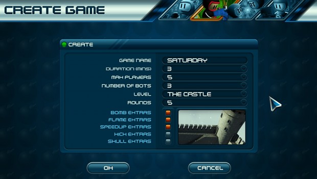 Create game menu