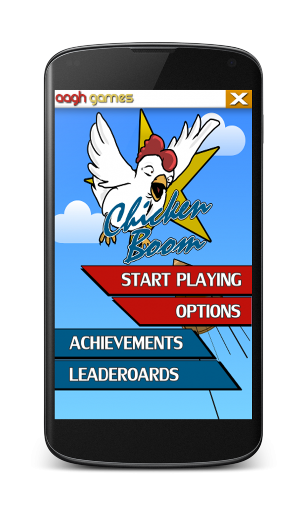 Chicken Boom for Android - Main Menu