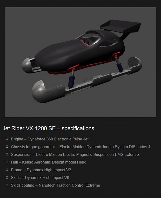 Jet Rider VX-1200 SE Specifications