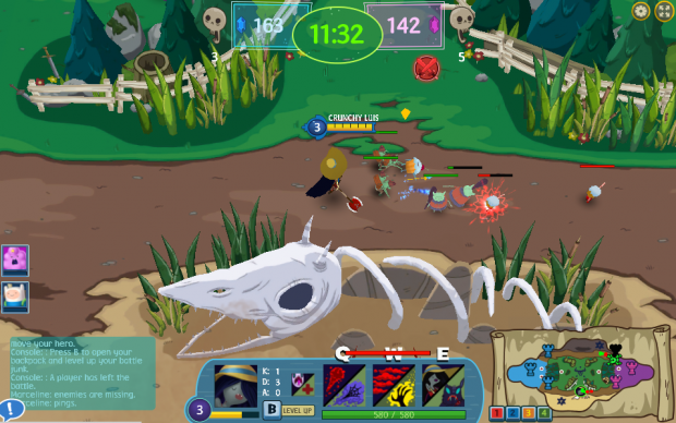 adventure time battle party moba game