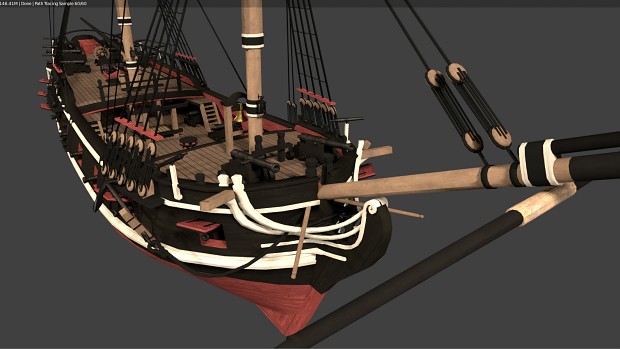 Pirate Brig getting ready to launch in game!