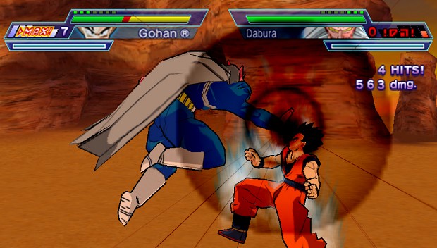 Novas screens do game de DB:E para PSP