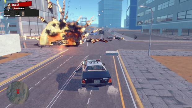 Car chase and Explosion!