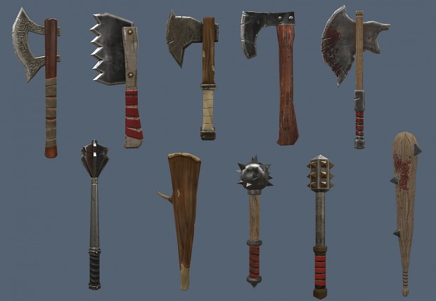 1 hand maces and axes tier 1-5