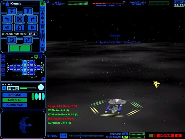 Federation Battlecruiser sighting Klingon Frigate