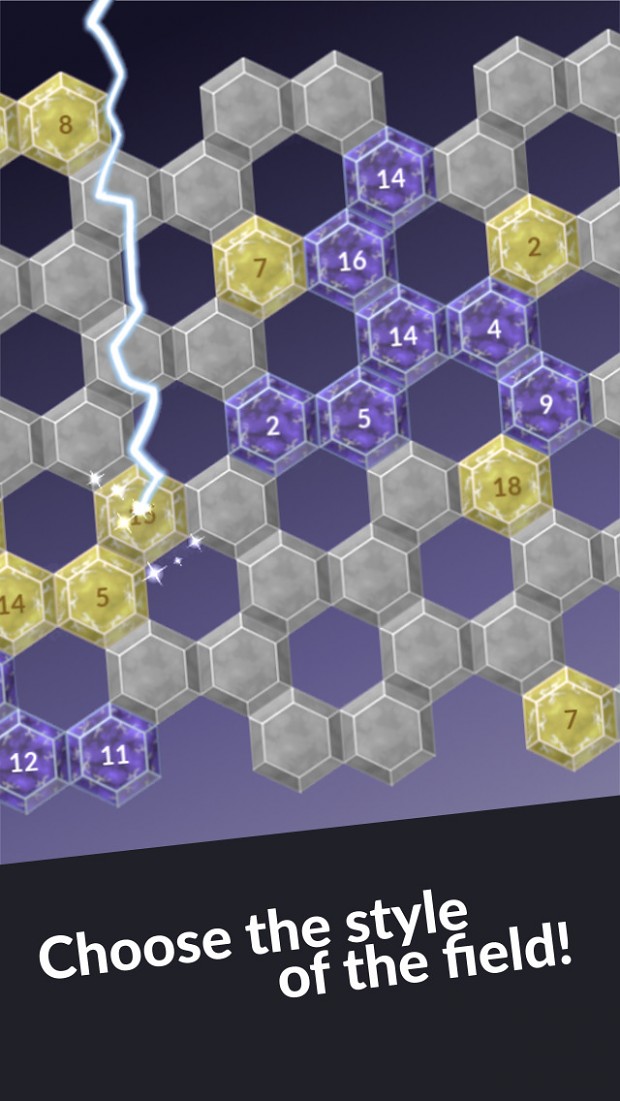 Sky Hex puzzle game screenshot