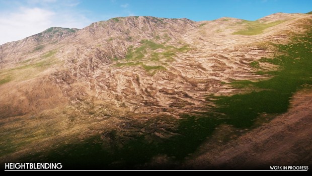 Unity Terrain Heightblending - Cliffs