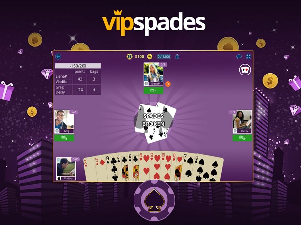 vip online spades