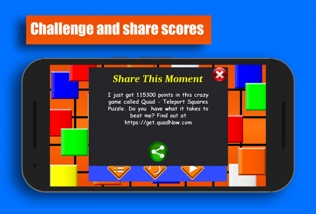 Challenge and share scores 3