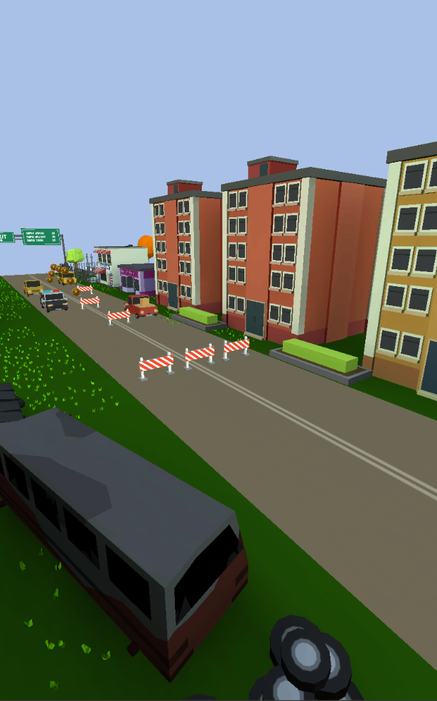 This is a picture of the second variant of the town that you will encounter during your run.