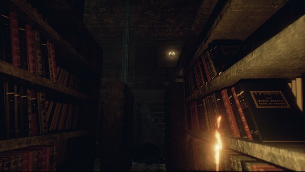 An eerie silence dominates the library.