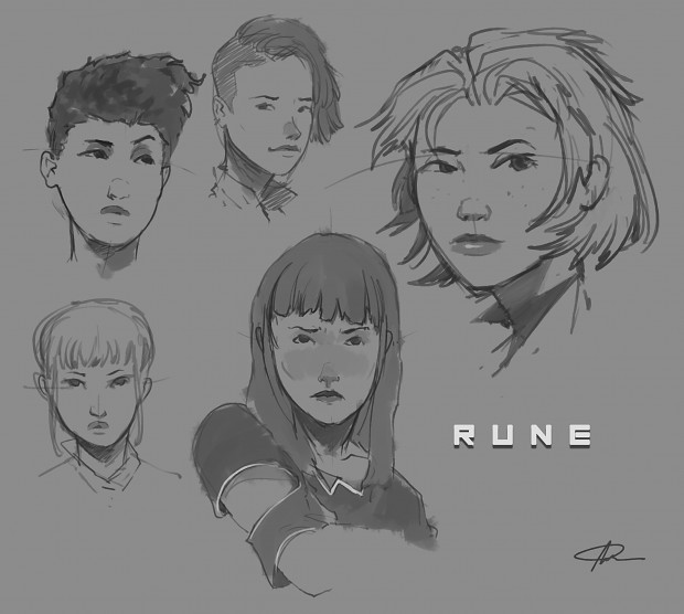 Rune Face Sketches