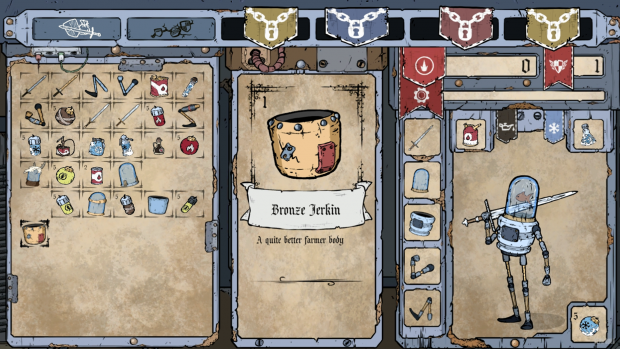 An inventory system in Feudal Alloy