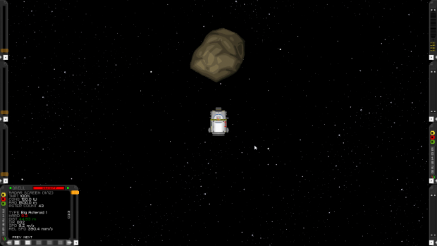 Big Asteroid and Radar Screen