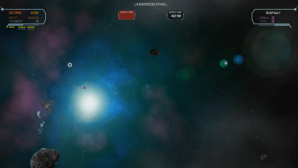 Asteroids.X - BrowserGame - shooting sideways