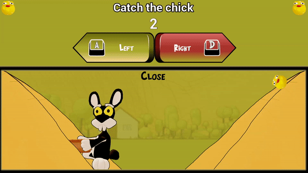 Catch the chick mini-game
