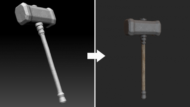 Game Assets Weapone Hammer